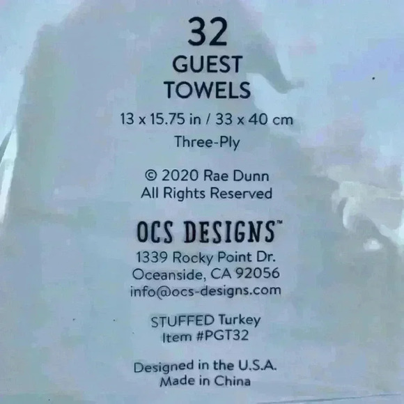 NEW Rae Dunn - THANKFUL - 32 Count Guest Towels/Napkins with cute Gnome 💛🧡🤍 - Picture 5 of 6